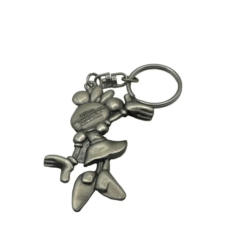 Disney Minnie Mouse Keychain Metal Plate Key Ring